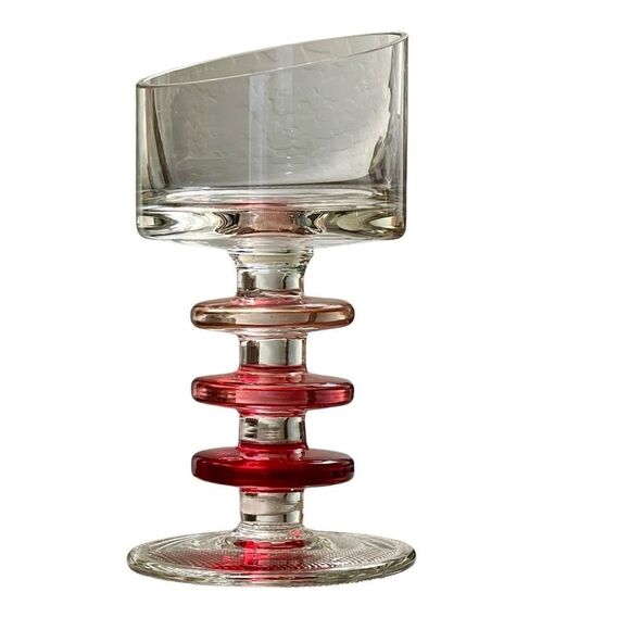 Modernist 3 Disk Ronald Stennett Willson Sheringham candlestick Red Multicolor - Picture 9 of 15